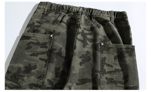 Custom Made All <b>Men's</b> Camouflage Pant Cargo <b>Baggy</b> Streetwear Wide Leg Drawstring <b>Trousers</b> with Mid Waist Canvas Fabric - Product Image 4