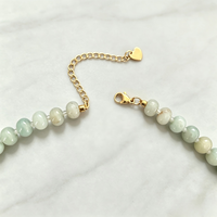 Collier en pierre naturelle en gros avec fermoir en acier inoxydable plaqué or 18 carats, réglable, bijoux perlés en pierre naturelle pour femme, cadeau