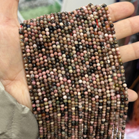 Perles de pierres semi-précieuses rondes multimatériales de 3 mm, jade Moukite, agate, mini-perles polies pour la fabrication de bracelets et de colliers