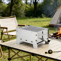 Barbecue pliable portable pour le camping en plein air, montage sans outils, respectueux de l'environnement, faibles émissions