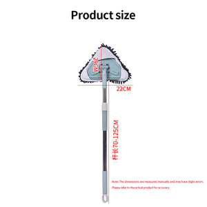 Vadrouille rétractable <span class=keywords><strong>Balai</strong></span> de dépoussiérage ménage Dépoussiérage haute altitude Vadrouille triangulaire Angle réglable - Product Image 6
