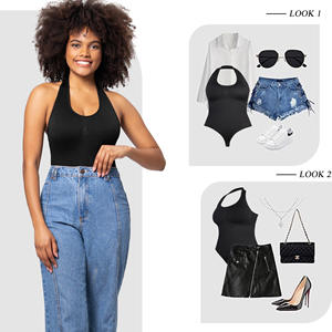 Женское боди с V-образным вырезом - Product Image 2