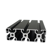 Profilé en alliage d'aluminium noir XAJX Industrial 40120, norme européenne, anodisé CNC, précision 1%, pour cadre d'équipement et gravure