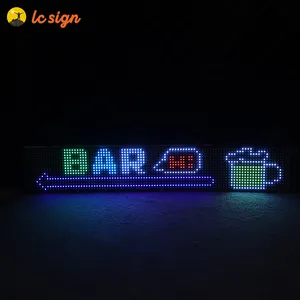 유연한 Led 패널 디지털 메시지 이동 소프트 Led 사인 보드 RGB Led 스크롤 화면 광고 Led 플렉스 자동차 디스플레이