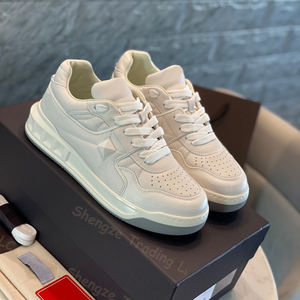 College-style white casual shoes with PU breathable thick sole and anti-slip feature. Trendy and fashionable sneakers. - Product Image 1