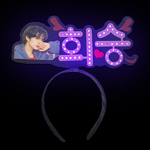 Heeseung tùy chỉnh phát sáng trong bóng tối ánh sáng lên pin Powered Valentine của ngày Đảng nhấp nháy <span class=keywords><strong>LED</strong></span> headbands - Product Image 3