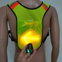 Gilet réfléchissant de clignotant LED pour vélo, bicyclette, prix d'usine
