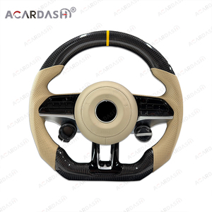 Acardash para <span class=keywords><strong>Maserati</strong></span> GranTurismo GT/GC <span class=keywords><strong>2007</strong></span>-2022 ACARDASH 2025 Nuevo Volante Mejorado de Fibra de Carbono Roja/Cuero - Product Image 4