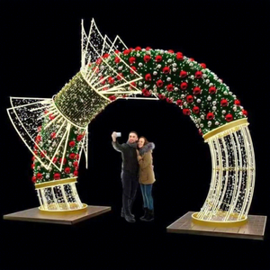 Custom Christmas Arch LED Motif <b>Lighting</b> Outdoor Festival Decoration Solution - Product Image 1