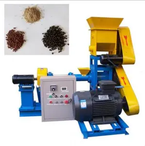 Factory Floating Fish Feed Pellet Machine Price / Fish Feed Making Machine / Dog Feed Extruder For Pet Feed With Twin Screw