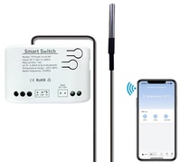 Interruptor de temperatura y humedad inteligente Tuya, relé pasivo, contacto seco, termostato R, Monitor, Sensor de temperatura, compatible con Alexa