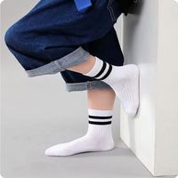 I-0197 Chaussettes d'automne en gros pour enfants, chaussettes de sport en coton pour garçons et filles, chaussettes de plage jungle, chaussettes blanches pour enfants