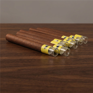 Cône en papier brun naturel avec logo personnalisé et filtre en verre – Tubes à rouler vides de haute qualité - Product Image 3