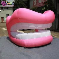 Ballon publicitaire géant gonflable personnalisé en forme de dents avec brosse à dents pour la promotion des cliniques dentaires