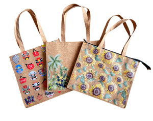 Custom Printed Cork Shopping <strong>Bag</strong> with Logo Zipper Closure Reusable Foldable Eco-Friendly Tote Grocery &amp; Retail Gift <strong>Bag</strong> - Product Image 6
