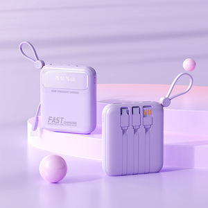 Banque d'alimentation portable à charge rapide avec câble intégré pour les trajets quotidiens, les voyages et la recharge des appareils en déplacement - Product Image 3