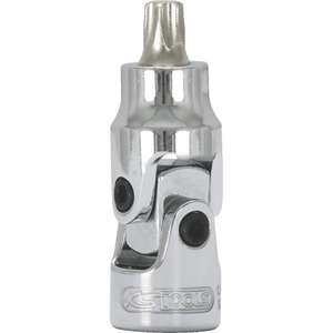KS TOOLS - 917.1498 1/4'' CHROME plus <b>Bit</b> socket with joint <b>Torx</b> - EAN 4042146373132 HAND SOCKETS 1/4" - Product Image 1