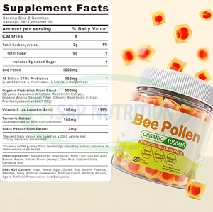 Gummies à la Pollen d'Abeille de Qualité Alimentaire Biologique ASAP OEM, Complément Alimentaire 1000mg pour Adultes - Product Image 3