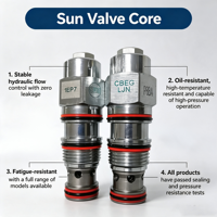 Componentes para Plataformas de Perforación: Válvula Electromagnética para Plataformas de Perforación Rotatoria, Núcleo de Válvula Sun