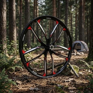 Juego de <span class=keywords><strong>Ruedas</strong></span> Integradas de Aleación de Magnesio para Bicicletas de 20, 24 y <span class=keywords><strong>26</strong></span> Pulgadas <span class=keywords><strong>con</strong></span> Buje de Rodamiento y Freno de Disco para Montaña - Product Image 6
