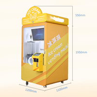 Distributeur automatique de crème glacée dure en libre-service, machine à crème glacée entièrement automatique, écran tactile intelligent