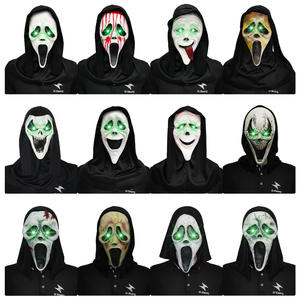 Masque de <span class=keywords><strong>film</strong></span> d'horreur Scream, Green Light, <span class=keywords><strong>Ghost</strong></span> <span class=keywords><strong>Face</strong></span>, pour bal masqué, fête d'Halloween, accessoires de blague - Product Image 5
