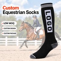 Chaussettes d'équitation professionnelles pour hommes et femmes, personnalisables avec logo, respirantes, haute performance, faible MOQ, livraison rapide