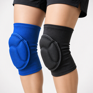 Ginocchiera in maglia con supporto per palestra, sollevamento pesi e fitness, ginocchiera protettiva imbottita spessa per allenamento squat - Product Image 1