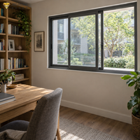 Fenêtres coulissantes pour maisons, fenêtres coulissantes en aluminium résistantes aux ouragans, double vitrage Low-E pour projets immobiliers