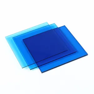 Hochteiltransparente doppelseitige beschichtete Polycarbonat-PC-Platte blaue Langlebigkeitsplatte mit hoher Härte Sonnenblätter PC-Gemässblätter