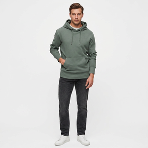 Sweat-shirt à capuche pour homme, couleur unie, design unique, vêtements d'hiver pour homme, respirant, manches longues, pull à capuche en polaire, haut pour homme - Product Image 1