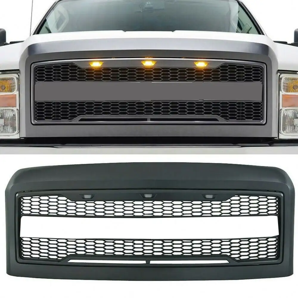 Gobison 2008 2009 2010 Raptor Bodykit Accessories Front Bumper Grille With Light For FORD F250 f350 f450