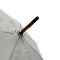 Parapluie droit manuel à ouverture et fermeture intégrale en tissu pongé 190T avec logo personnalisé, idéal pour la pluie, le soleil, les voyages et comme cadeau.