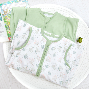 ผ้าฝ้าย2pk เด็กวัยหัดเดินนอนกระสอบแขนกุดซิปทารกนอนกระสอบด้วยเท้า - Product Image 5