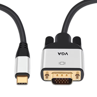 Xput USB-C Typ-C Stecker auf VGA Stecker Adapterkabel 1080P 60Hz HD-Video-Verbindungskabel für MacBook Pro Laptop Monitor Projektor