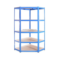 Étagère de rangement d'angle de salle de bain de cuisine en métal à 5 niveaux Étagère de présentation push-up en métal amovible Étagère d'angle