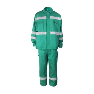factory worker high visibility reflective stripe multi-pockets farm worker high strength working uniforms
