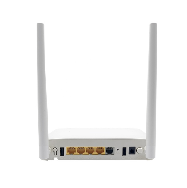 OEM WHITE Router 4GE+1VOIP+2USB+AX1800 WIFI 6 GPON FTTH ONU Type SC ZC-521G 1 Year Warranty