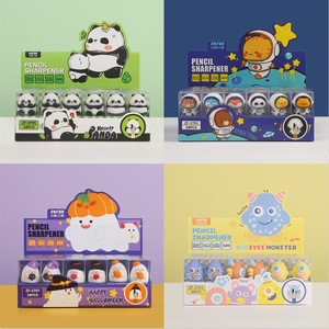 Pengasah Pensil Kartun Anime Sekolah, Pengasah Pensil Mini Praktis untuk Siswa, Pengasah Pensil Silikon Lubang Tunggal - Product Image 2