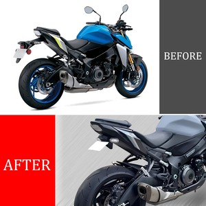 Pour 2015 2016 2017 2018 2019 2020 <span class=keywords><strong>2021</strong></span> 2022 2023 2024 2025 GSX-S1000 <span class=keywords><strong>GSXS</strong></span> 1000 /F Eliminateur de garde-boue arrière avec clignotants LED - Product Image 2