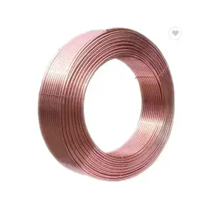 Pure copper color copper wrought tube astmb743 smooth surface copper radiator tube