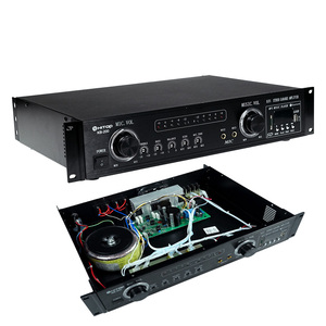 Hochleistungs-220-V/240-V-2 * 200-Watt-4-Kanal-PA-Audio-Sound-Leistungsverstärker Klasse-D-Verstärker mit Metall gehäuse für PA-System - Product Image 1