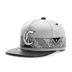 Custom Big C Gray Letter Snapback Hat Hip Hop Headwear For Men Women Adult Snapback Summer Cap