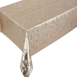 New Gold Hot Silver Fashion Light Luxury Waterproof Oil Proof Rectangle PVC Plastic Table Cloth