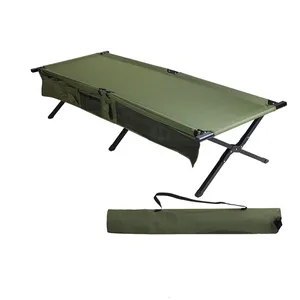 Camp Hiking Metal Adjustable Aluminum Arroy Canvas Bed Stretcher Foldable Folding Camping Cot Bed