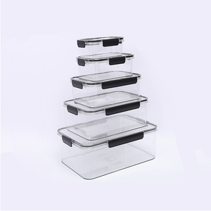 Trong Suốt PET Tủ Lạnh Hộp Lưu Trữ Nhựa Rõ Ràng Kín Thực Phẩm <span class=keywords><strong>Container</strong></span> Tủ Lạnh Organizer Nhà Bếp Thực Phẩm Bảo Quản Hộp - Product Image 2