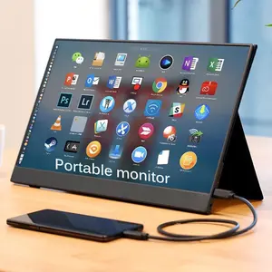Monitor portabel Ultra tipis LCD Laptop PC IPS 2023 P 2K 4K 13.3 HZ layar sentuh Gaming OEM 15.6 17.3 16 1080 inci 144