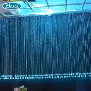 Rideau lumineux à <span class=keywords><strong>fibre</strong></span> <span class=keywords><strong>optique</strong></span> en cascade de 6 couleurs avec câbles latéraux à fibres optiques scintillants et projecteur lumineux - Product Image 4