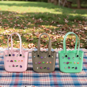 <span class=keywords><strong>Sac</strong></span> de plage portable en EVA style bonbon, motif floral, pour femme, en matériau EVA, style féminin, vente en gros, mode estivale - Product Image 5