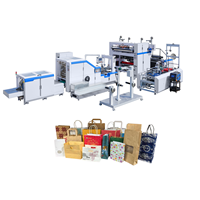 Machine à fabriquer des sacs en papier à poignée torsadée à fond carré multifonction conforme à la norme CE, machine à poignées de sacs en papier en ligne fabriquée en Chine